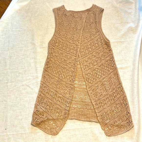Maurice woman open back sweater vest/peachy pink/Large/Boho/Spring time - Picture 7 of 7